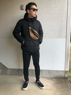 「アベイル」｜「アイテム（スリッポン）」を使った、Sさん（メンズ・175cm）の冬コーディネート