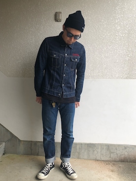 「ワコマリア」｜「アイテム（デニムジャケット）」を使った、Sさん（メンズ・175cm）の秋コーディネート