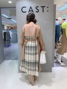 「CAST:（キャスト コロン）のアイテム（ジャケット/アウター）」を使った、megさん（レディース・165cm）の春コーディネート