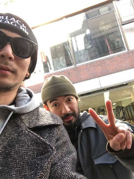 「LABRAT（ラブラット）のアイテム」を使った、田中奨伍さん（メンズ・178cm）の冬コーディネート