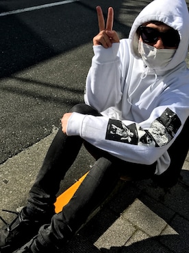 「LABRAT（ラブラット）のアイテム」を使った、田中奨伍さん（メンズ・178cm）の冬コーディネート