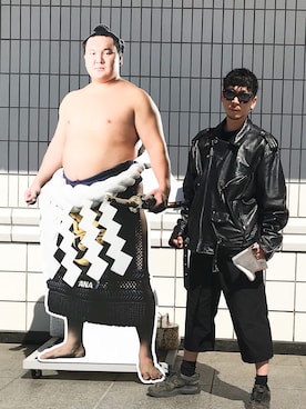「LABRAT（ラブラット）のアイテム」を使った、田中奨伍さん（メンズ・178cm）の春コーディネート