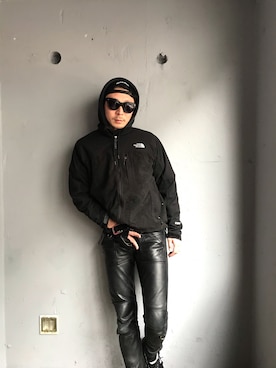 「THE NORTH FACE（ザノースフェイス）のアイテム（ジャージ）」を使った、田中奨伍さん（メンズ・178cm）の冬コーディネート