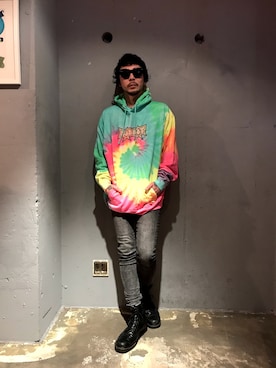「LABRAT（ラブラット）のアイテム」を使った、田中奨伍さん（メンズ・178cm）の冬コーディネート