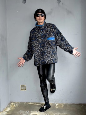 「RICHARDSON（リチャードソン）のアイテム」を使った、田中奨伍さん（メンズ・178cm）の春コーディネート
