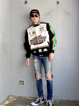 「LABRAT（ラブラット）のアイテム」を使った、田中奨伍さん（メンズ・178cm）の春コーディネート