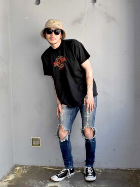 「LABRAT（ラブラット）のアイテム」を使った、田中奨伍さん（メンズ・178cm）の春コーディネート