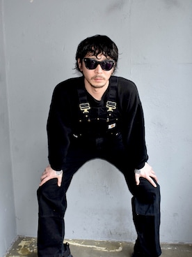 「Carhartt（カーハート）のアイテム（オールインワン・サロペット）」を使った、田中奨伍さん（メンズ・178cm）の春コーディネート