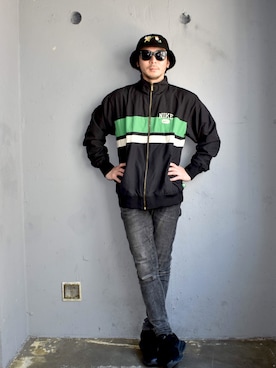 「NIKE（ナイキ）のアイテム（ブルゾン）」を使った、田中奨伍さん（メンズ・178cm）の春コーディネート