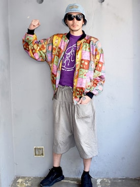 「LABRAT（ラブラット）のアイテム」を使った、田中奨伍さん（メンズ・178cm）の春コーディネート
