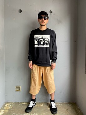 「LABRAT（ラブラット）のアイテム」を使った、田中奨伍さん（メンズ・178cm）の夏コーディネート