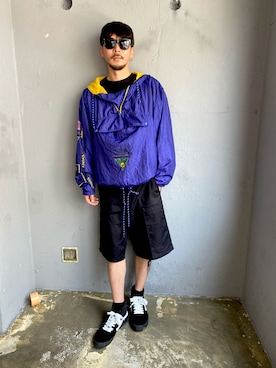 「adidas（アディダス）のアイテム（ジャケット/アウター）」を使った、田中奨伍さん（メンズ・178cm）の夏コーディネート