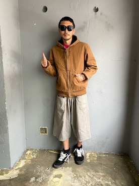 「Carhartt(カーハート)のアイテム(ジャケット/アウター)」を使った、田中奨伍さん(メンズ・178cm)の秋コーディネート