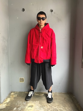 「Carhartt(カーハート)のアイテム(ジャケット/アウター)」を使った、田中奨伍さん(メンズ・178cm)の秋コーディネート