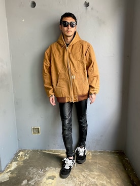 「Carhartt(カーハート)のアイテム(ジャケット/アウター)」を使った、田中奨伍さん(メンズ・178cm)の秋コーディネート