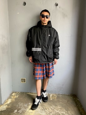 「adidas（アディダス）のアイテム（ジャケット/アウター）」を使った、田中奨伍さん（メンズ・178cm）の秋コーディネート
