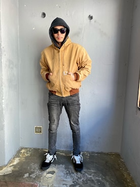「Carhartt(カーハート)のアイテム(ジャケット/アウター)」を使った、田中奨伍さん(メンズ・178cm)の秋コーディネート
