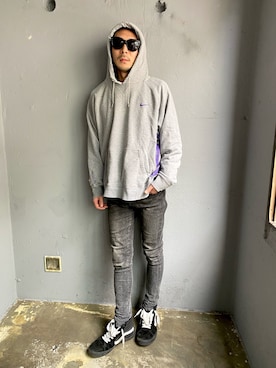 ヴィンテージ古着 Nike ナイキ Snake プルオーバーパーカー 2xlを使ったメンズ人気ファッションコーディネート Wear