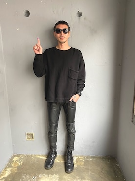 「LABRAT（ラブラット）のアイテム」を使った、田中奨伍さん（メンズ・178cm）の秋コーディネート