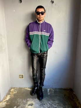 「adidas（アディダス）のアイテム（ジャケット/アウター）」を使った、田中奨伍さん（メンズ・178cm）の秋コーディネート