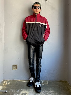 「Reebok（リーボック）のアイテム（ジャケット/アウター）」を使った、田中奨伍さん（メンズ・178cm）の春コーディネート