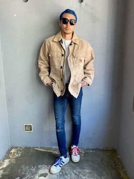 「Carhartt(カーハート)のアイテム(ジャケット/アウター)」を使った、田中奨伍さん(メンズ・178cm)の春コーディネート