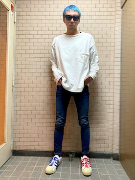 「LABRAT（ラブラット）のアイテム」を使った、田中奨伍さん（メンズ・178cm）の春コーディネート