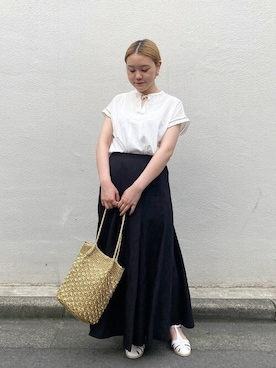 「ROVERETO（ロベレート）のアイテム」を使った、高木さん（レディース・157cm）の夏コーディネート