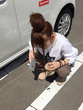 「NIKE（ナイキ）のNIKE WMNS AIR MAX 1 SD(atmos EXCLUSIVE)【SP】（スニーカー）」を使った、 Chankanaさん（レディース・159cm）の秋コーディネート