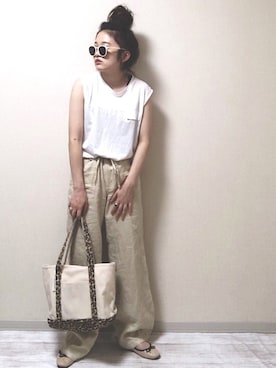 「SIKI PRODUCT.（シキプロダクト）のアイテム」を使った、 Chankanaさん（レディース・160cm）の夏コーディネート