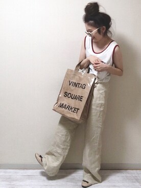 「SIKI PRODUCT.（シキプロダクト）のアイテム」を使った、 Chankanaさん（レディース・160cm）の夏コーディネート