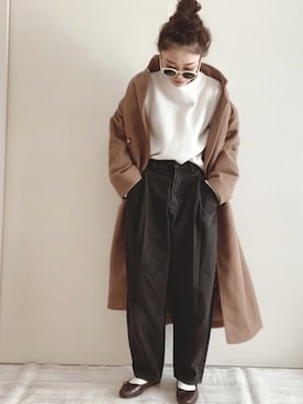  Chankanaさんの「AUNT MARIE'S セルフレームサングラス（Aunt Marie's）」を使ったコーディネート