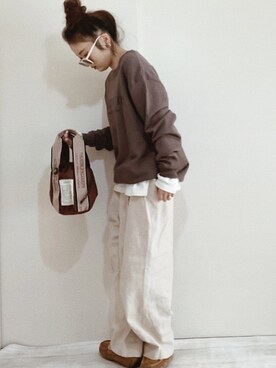 「シアタープロダクツ(THEATRE PRODUCTS)」｜「アイテム（その他）」を使った、 Chankanaさん（レディース・160cm）の春コーディネート