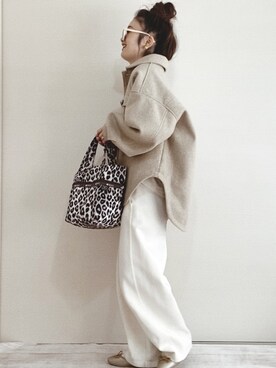 「notch.（ノッチ）のアイテム（ブルゾン）」を使った、 Chankanaさん（レディース・160cm）の春コーディネート