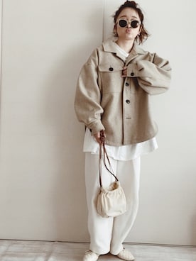 「notch.（ノッチ）のアイテム（ブルゾン）」を使った、 Chankanaさん（レディース・160cm）の秋コーディネート