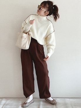 「BASE（ベース）のアイテム（その他）」を使った、 Chankanaさん（レディース・160cm）の冬コーディネート