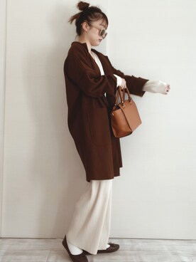 「カシミヤ」｜「アイテム（その他）」を使った、 Chankanaさん（レディース・160cm）の冬コーディネート