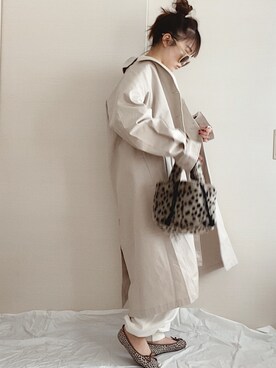 「sakishimatokyo（サキシマトーキョー）のアイテム（チェスターコート）」を使った、 Chankanaさん（レディース・160cm）の春コーディネート