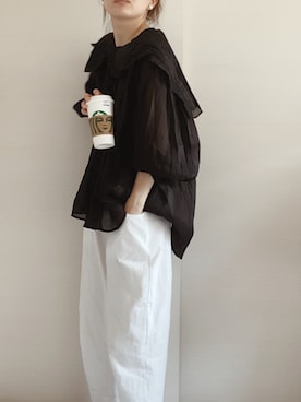 「sakishimatokyo（サキシマトーキョー）のアイテム（パンツ）」を使った、 Chankanaさん（レディース・160cm）の春コーディネート