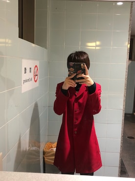 「usedのアイテム（ジャケット/アウター、レッド系）」を使った、みやみやさん（メンズ・168cm）の春コーディネート
