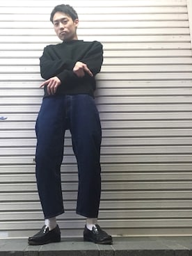「Scye（サイ）のアイテム（デニムパンツ）」を使った、@さん（メンズ・171cm）の冬コーディネート