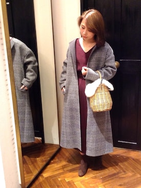 「MARCHER（マルシェ）のアイテム」を使った、nano・universe 名古屋ラシック STAFFさん（レディース・165cm）の秋コーディネート