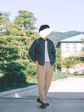 「Johnbull Private labo（ジョンブルプライベートラボ）のアイテム（チノパンツ）」を使った、Daichiさん（メンズ・173cm）の春コーディネート