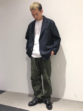 「BEAUTY&YOUTH UNITED ARROWS（ビューティーアンドユースユナイテッドアローズ）の＜Jalan Sriwijaya＞ ∴ BY プレーントゥ オックスフォード¨（ドレスシューズ）」を使った、Yuhi Nonoguchiさん（メンズ・170cm）の秋コーディネート