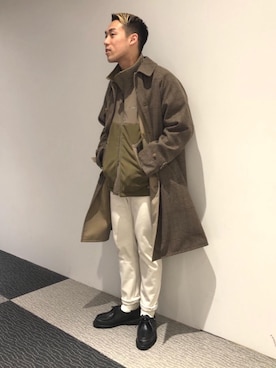 「WILD THINGS（ワイルドシングス）のアイテム（その他アウター）」を使った、Yuhi Nonoguchiさん（メンズ・170cm）の冬コーディネート