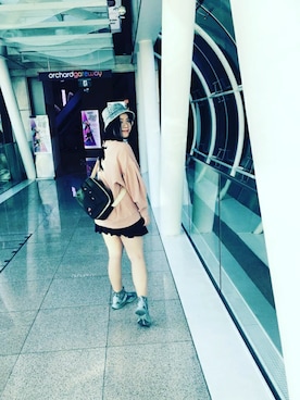 「PULL&BEAR（プルアンドベア）のアイテム（スウェット）」を使った、あんさん（レディース・160cm）の夏コーディネート