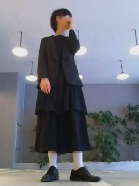 「COMME CA DU MODE（コムサデモード）のアイテム（ノーカラージャケット）」を使った、よーさん さん（レディース・167cm）の秋コーディネート
