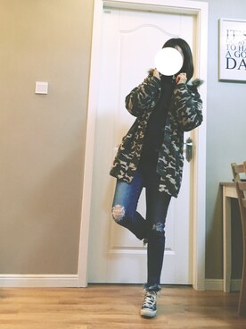 「MOUSSY（マウジー）のアイテム（ジャケット/アウター、その他）」を使った、juUdy🎀さん（レディース・163cm）の冬コーディネート