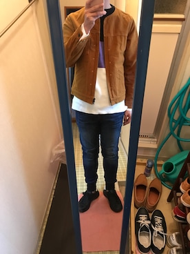「ONES STROKE（ワンズストローク）のアイテム（ジャケット/アウター）」を使った、はさんさん（メンズ・175cm）の春コーディネート