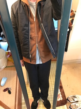 「アイテム（ブルゾン）」を使った、はさんさん（メンズ・175cm・30代）の秋コーディネート